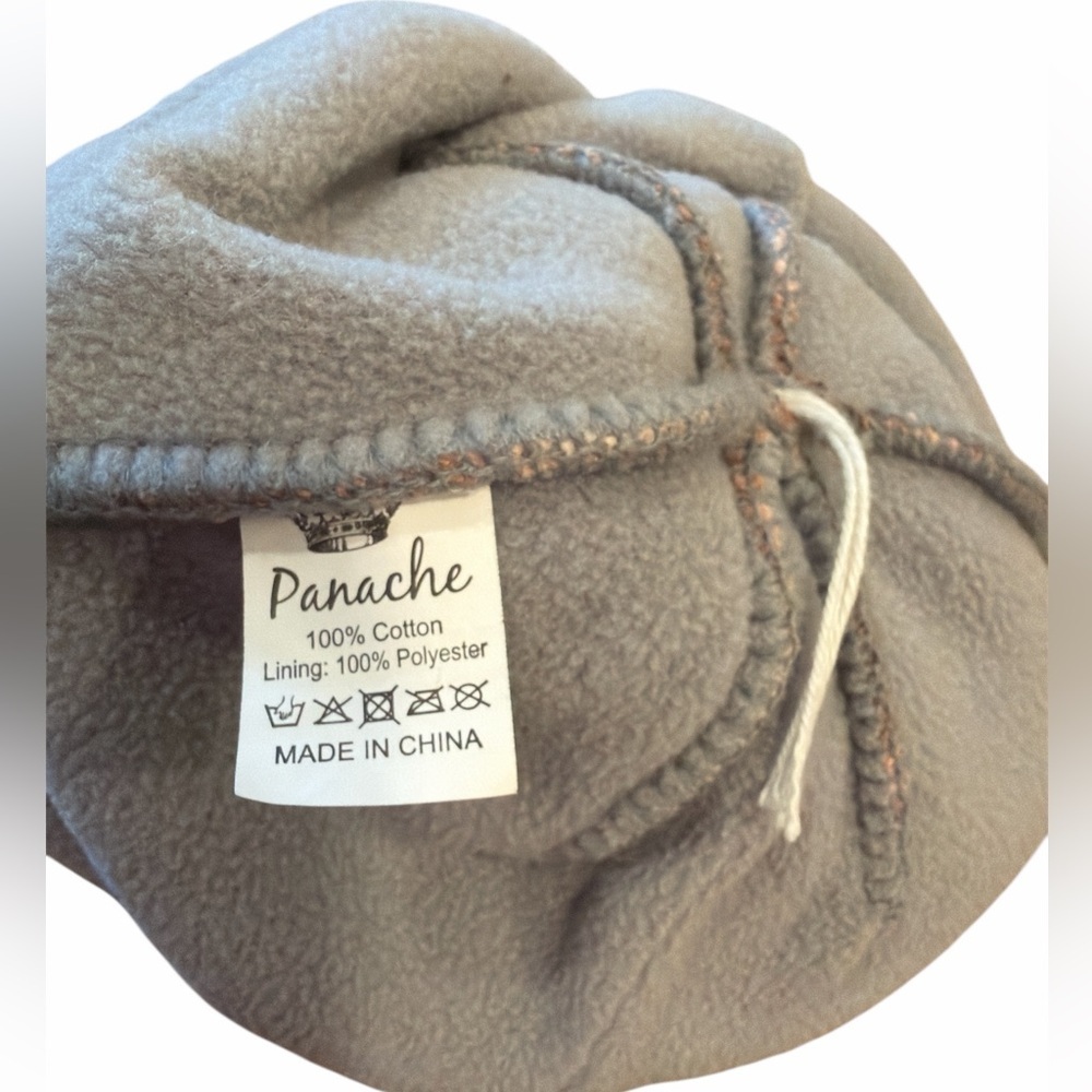 Panache Beanie Blush Taupe Mocha Tie Die Winter Hat Faux Fur Pom Pom Stretchy - Picture 6 of 7